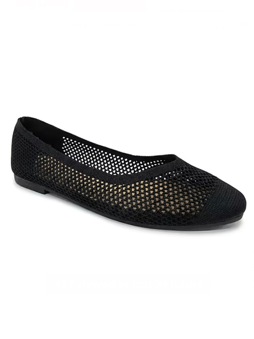 NIB Pop Senvier black soft mesh ballet flats 7.5